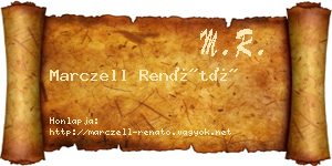 Marczell Renátó névjegykártya
