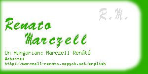 renato marczell business card