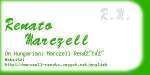 renato marczell business card